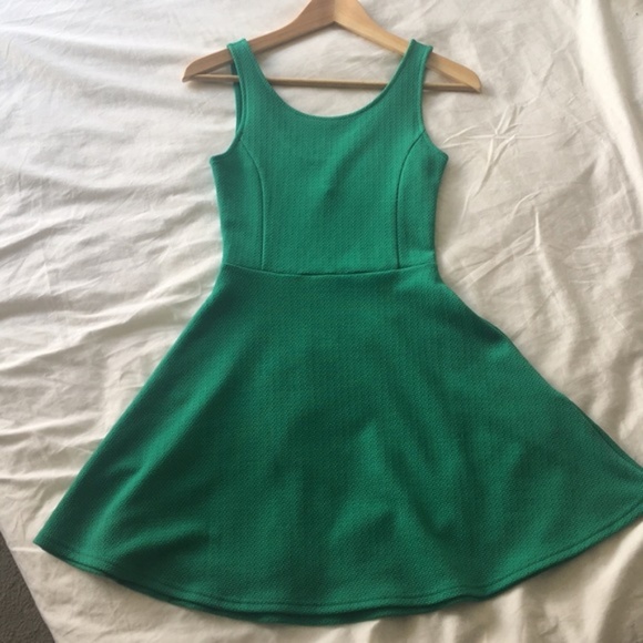 light green skater dress